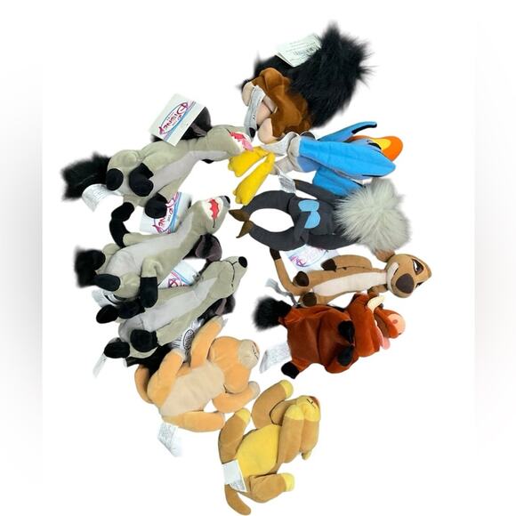 Lion King Vintage Disney Store 12 Mini Beanie Babies Plush Toys Set - Picture 11 of 11